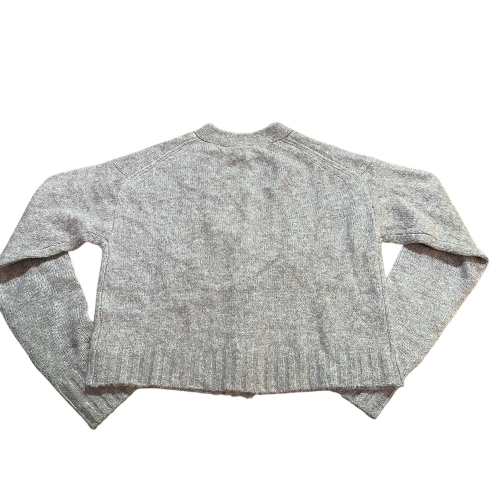 Everlane NWT High V Cropped Cardigan In Alpaca Taupe Melange XS - Picture 10 of 14